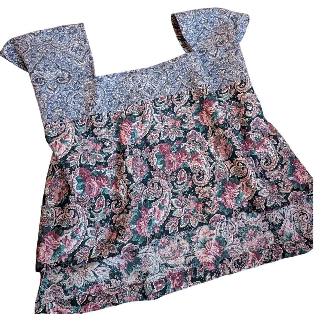 Vintage Patchwork Top Size Large patchwork vintag… - image 1